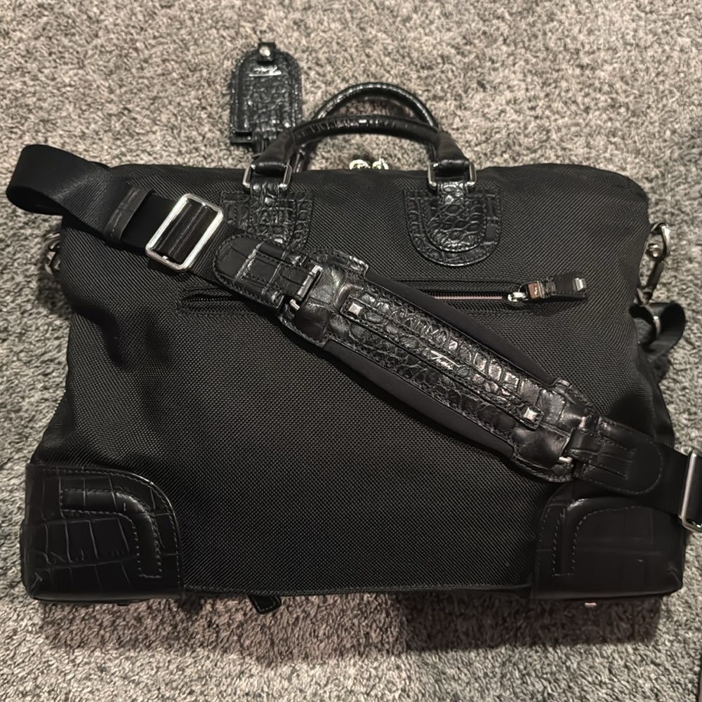 Tumi Black Textured Laptop Briefcase